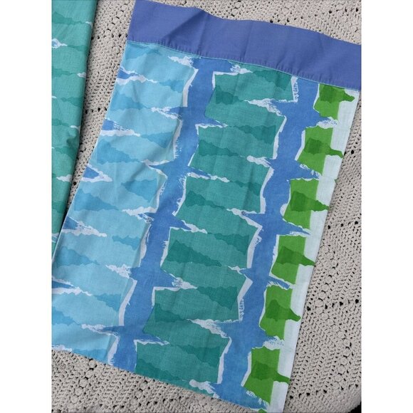 2 Cannon? Pillowcases Standard Cotton Blend Watercolor Print Percale Pair - Picture 5 of 5